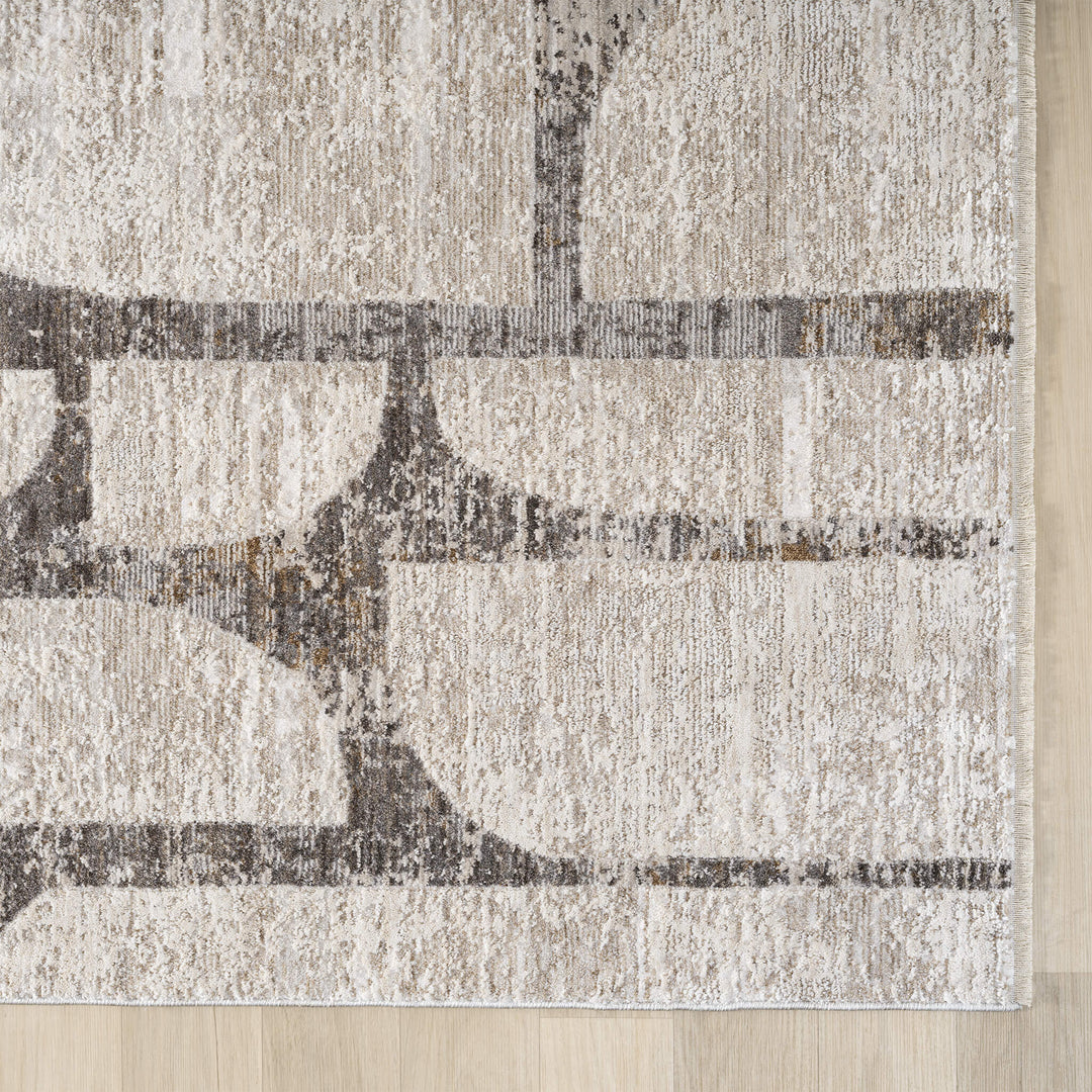 Atelier Texture Cut Stone Beige Runner Rug