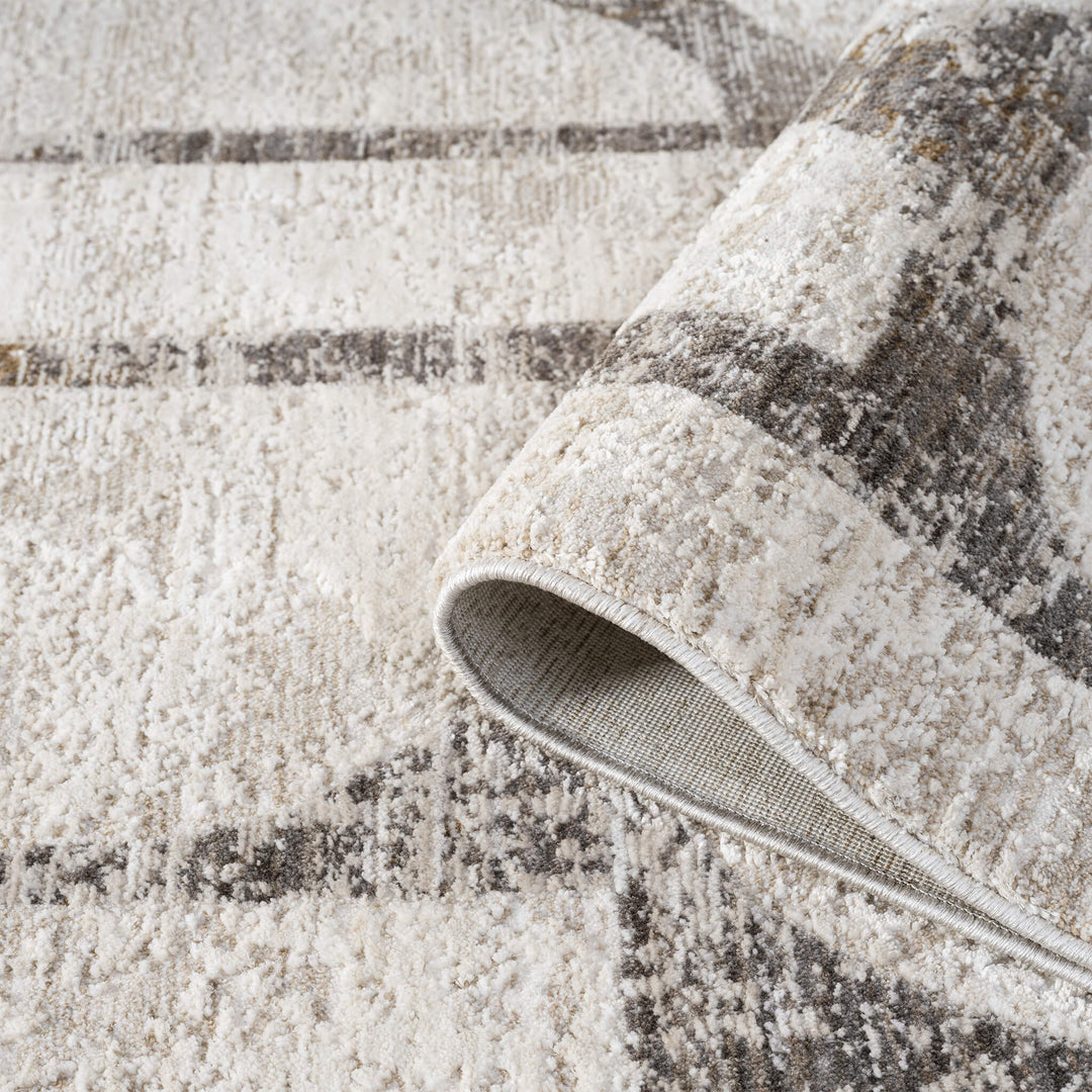 Atelier Texture Cut Stone Beige Runner Rug