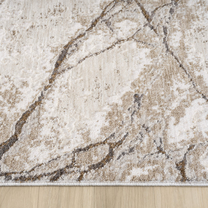 Atelier Texture Marble Vein Ivory Runner Rug