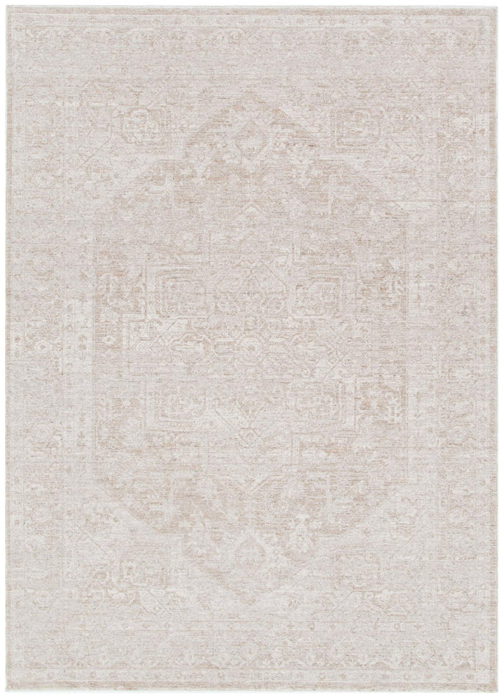 Heritage Distressed Medallion Beige Rug