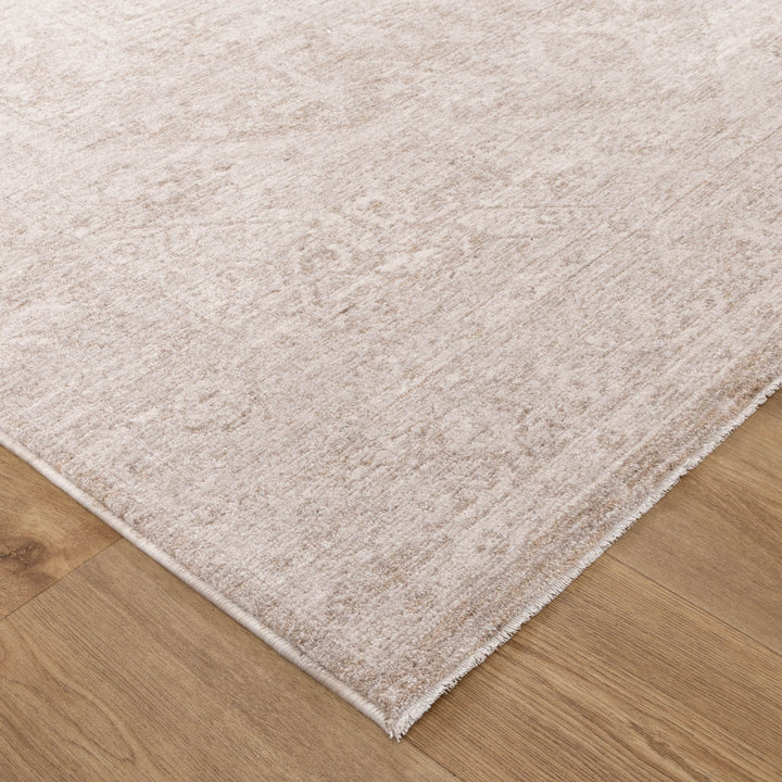 Heritage Distressed Medallion Beige Rug