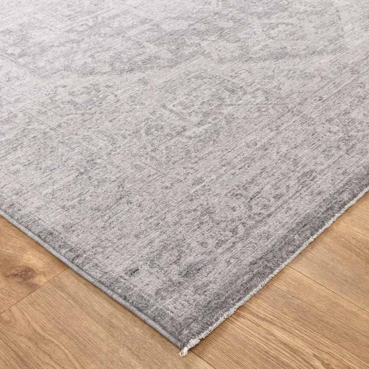 Heritage Distressed Medallion Grey Rug