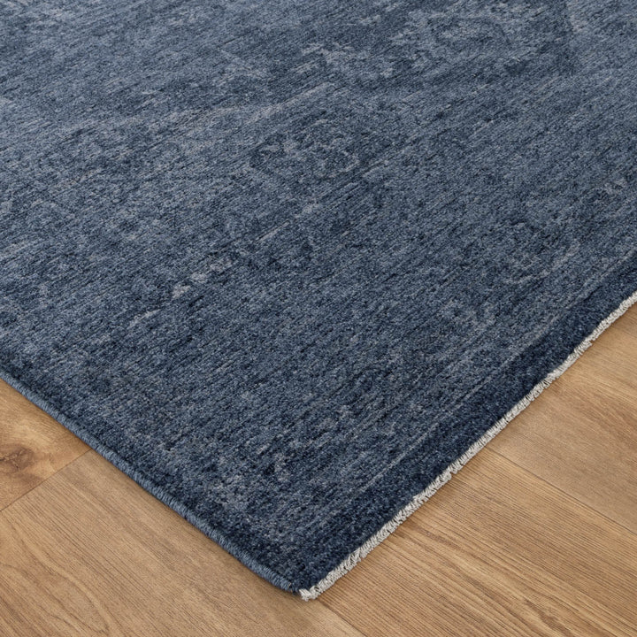 Heritage Distressed Medallion Blue Rug
