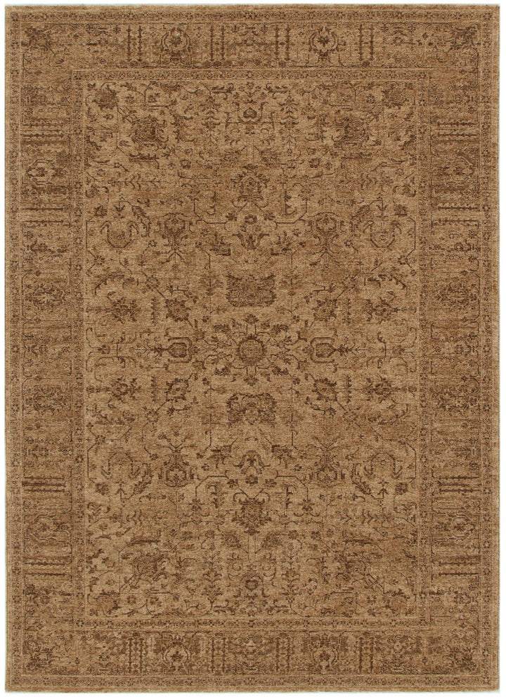 Heritage Distressed Border Mustard Rug