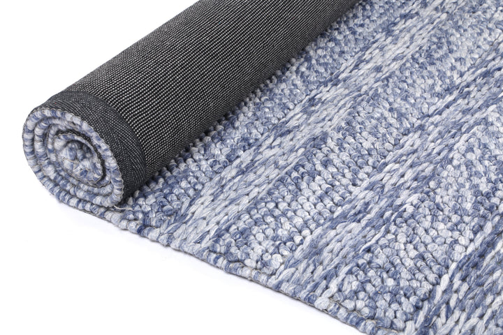 Harlow Ringlets Blue Wool Blend Rug