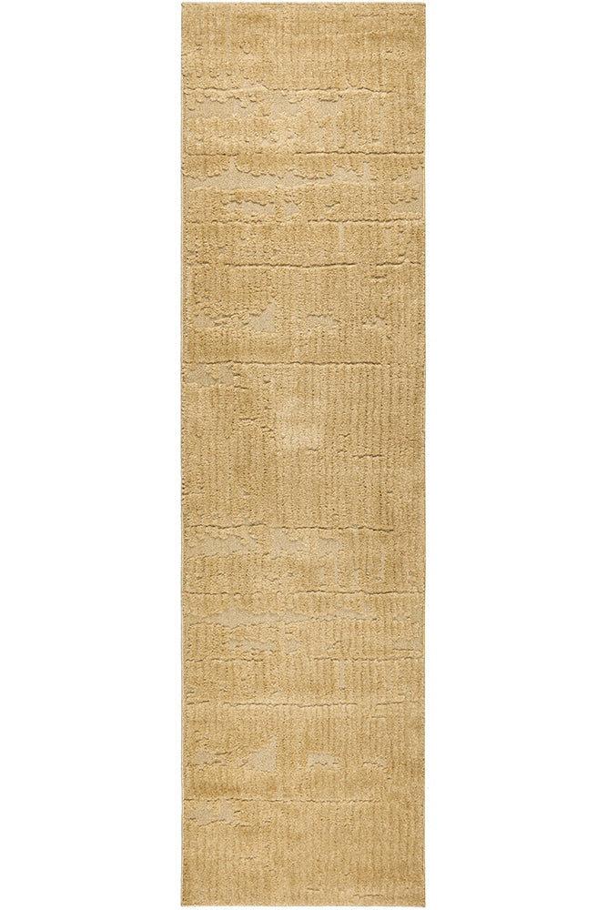 Haven Aliya High-Low Texture Gold Runner Rug