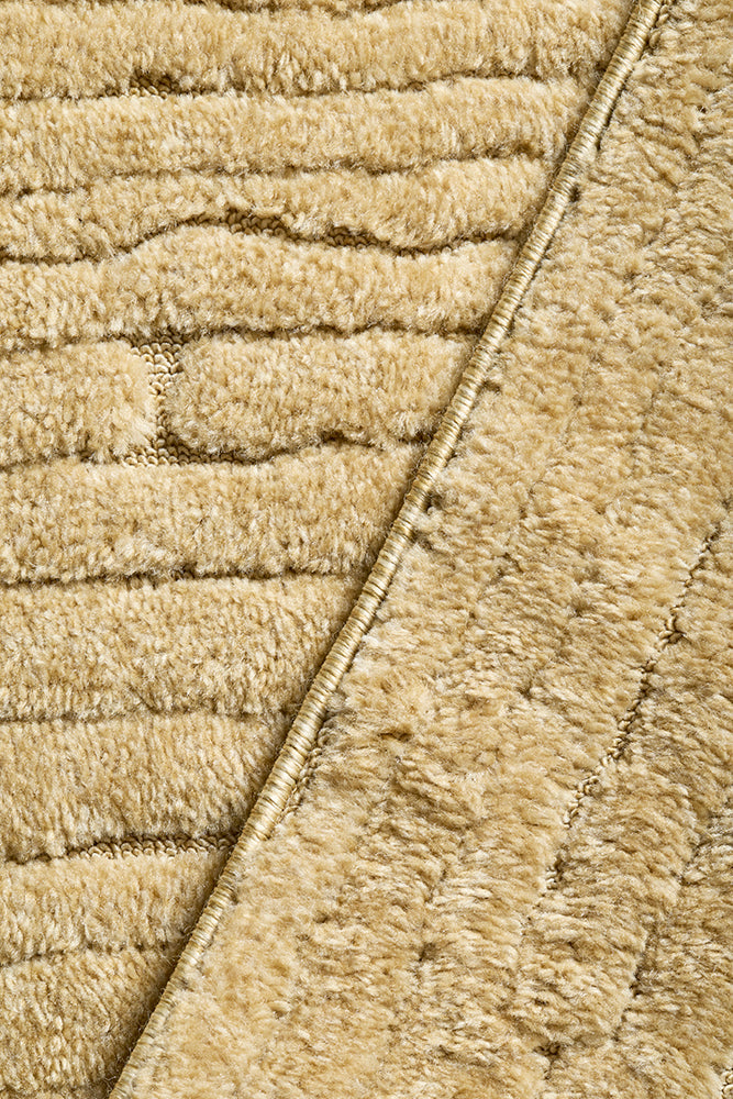 Haven Aliya High-Low Texture Gold Runner Rug
