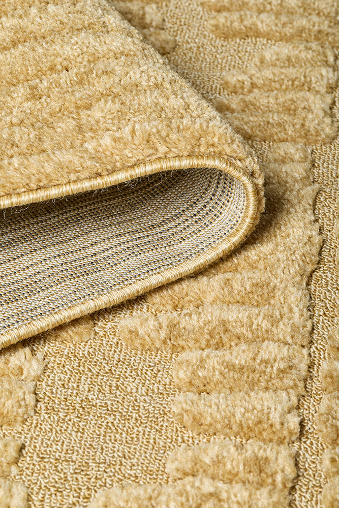 Haven Aliya High-Low Texture Gold Rug