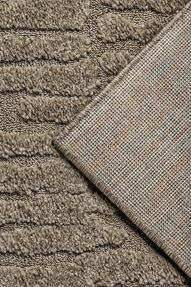 Haven Aliya High-Low Texture Mocha Runner Rug