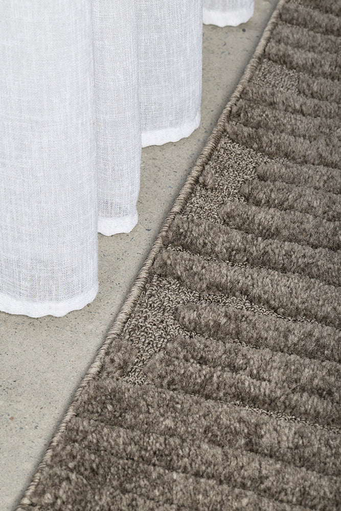 Haven Aliya High-Low Texture Mocha Rug