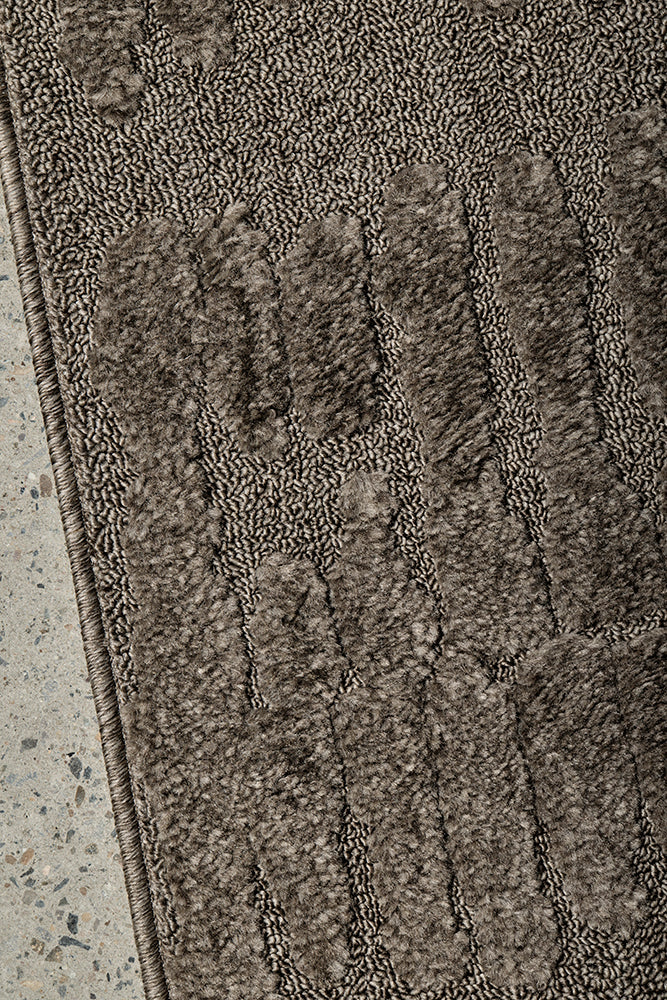 Haven Aliya High-Low Texture Mocha Rug