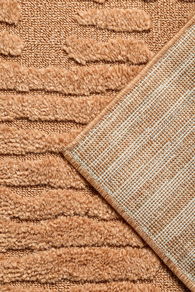 Haven Aliya High-Low Texture Rust Rug