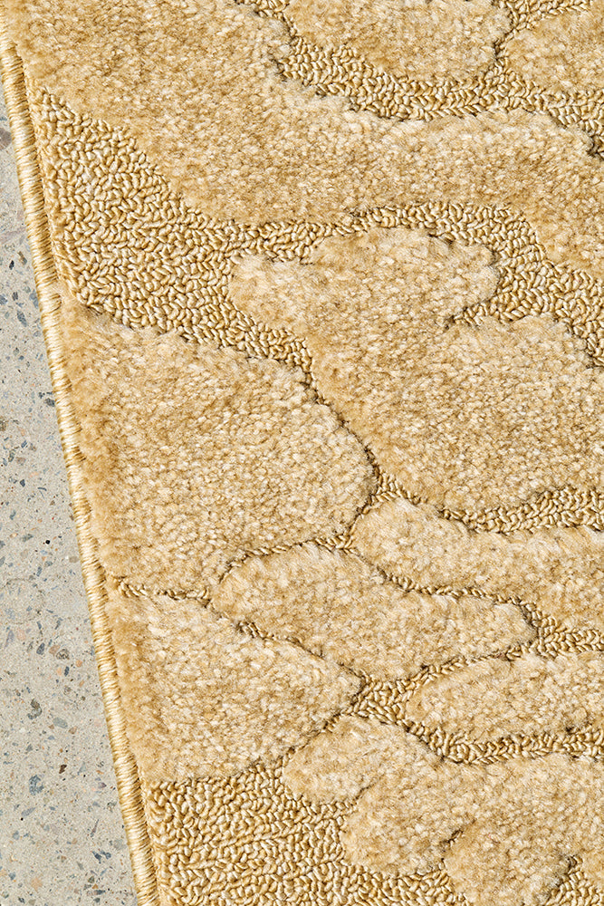Haven Nyla Sculpted Pattern Gold Rug