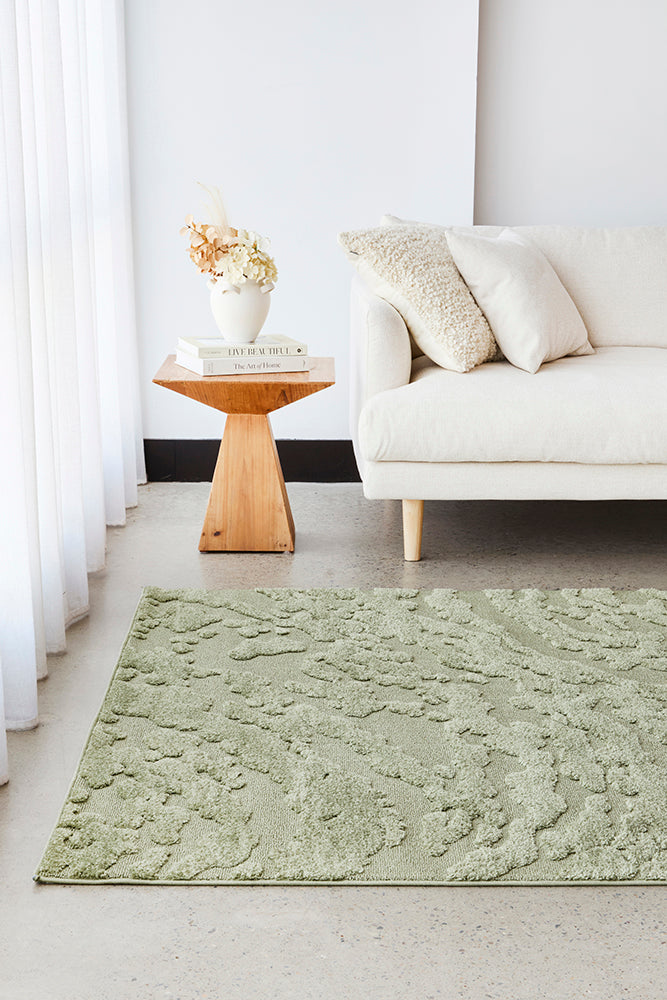 Haven Nyla Sculpted Pattern Green Rug