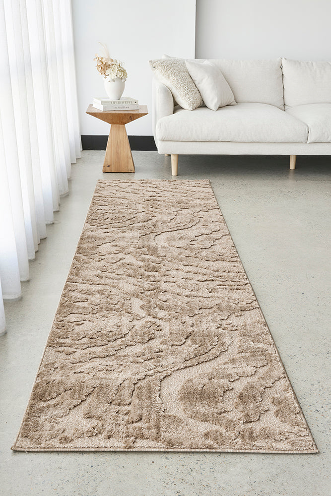 Haven Nyla Sculpted Pattern Latte Rug