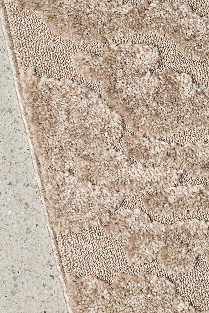 Haven Nyla Sculpted Pattern Latte Rug