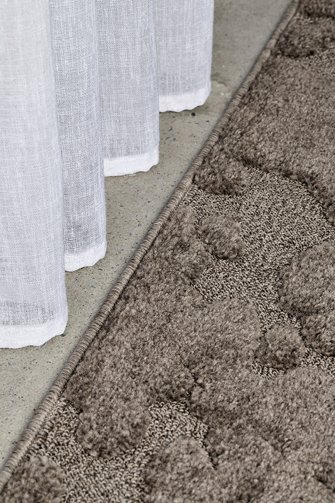 Haven Nyla Sculpted Pattern Mocha Runner Rug