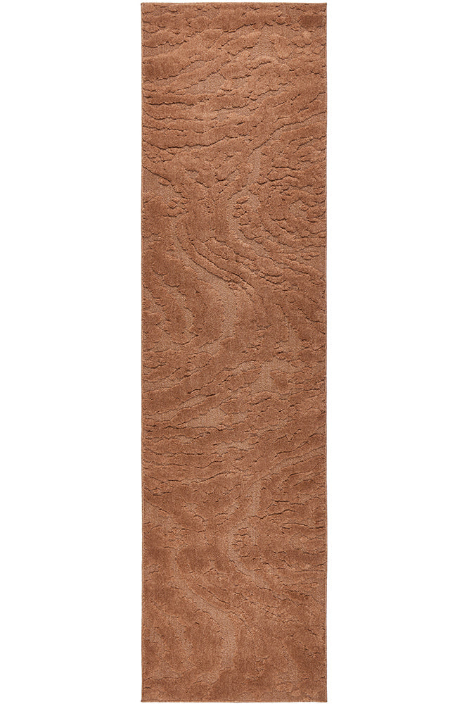 Haven Nyla Sculpted Pattern Rust Rug