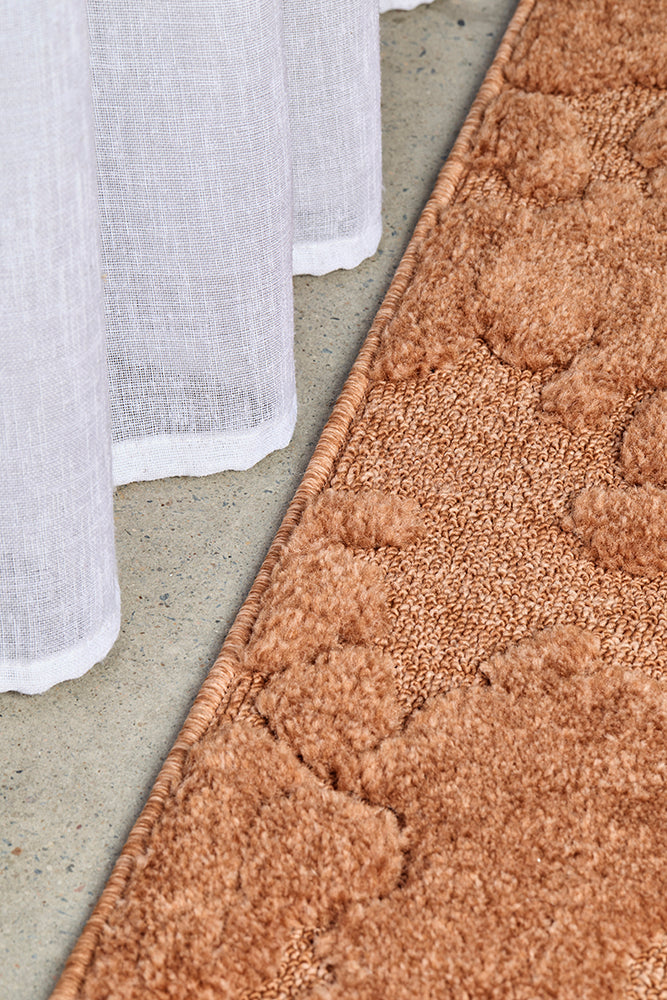 Haven Nyla Sculpted Pattern Rust Rug