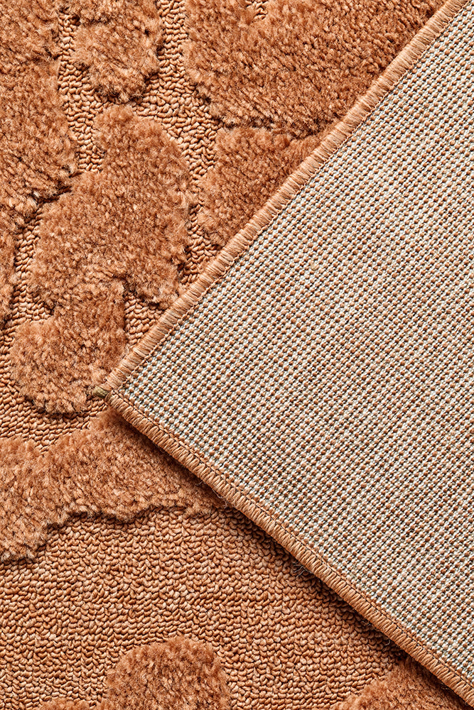 Haven Nyla Sculpted Pattern Rust Rug