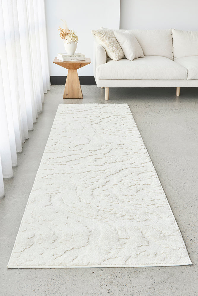 Haven Nyla Sculpted Pattern White Rug