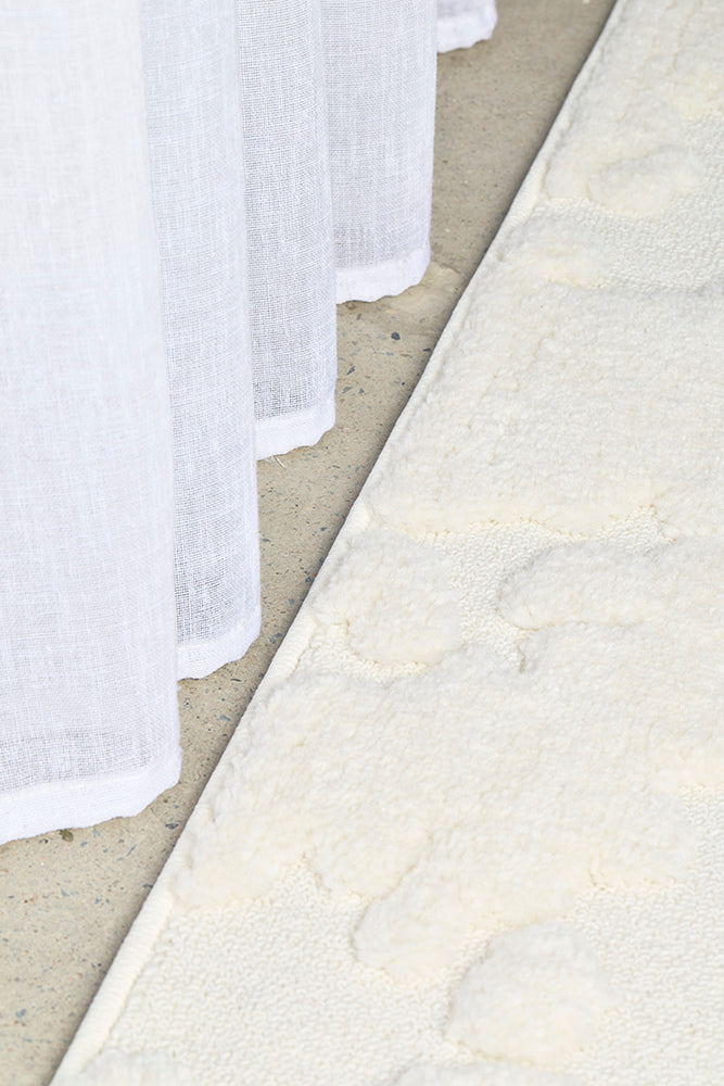 Haven Nyla Sculpted Pattern White Rug