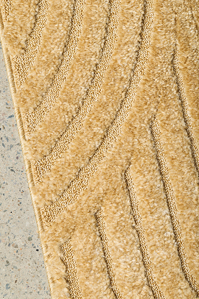 Haven Zina Sculpted Arches Gold Runner Rug