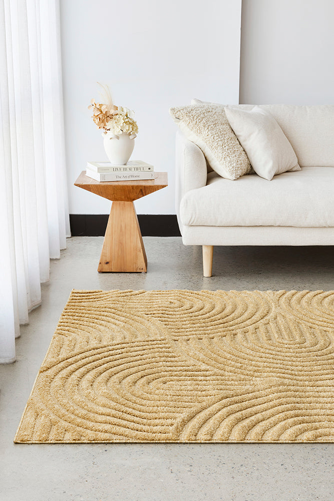 Haven Zina Sculpted Arches Gold Rug