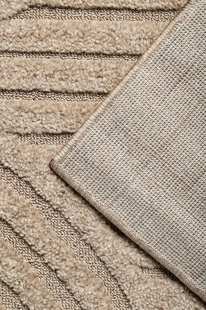 Haven Zina Sculpted Arches Latte Runner Rug