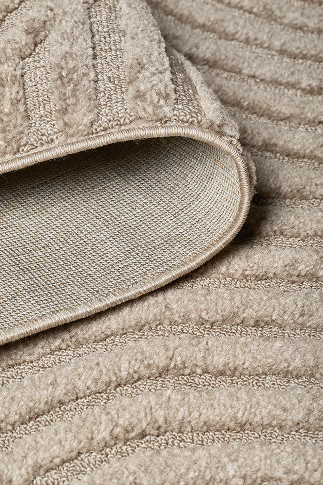 Haven Zina Sculpted Arches Latte Runner Rug
