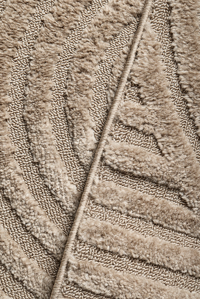 Haven Zina Sculpted Arches Latte Runner Rug