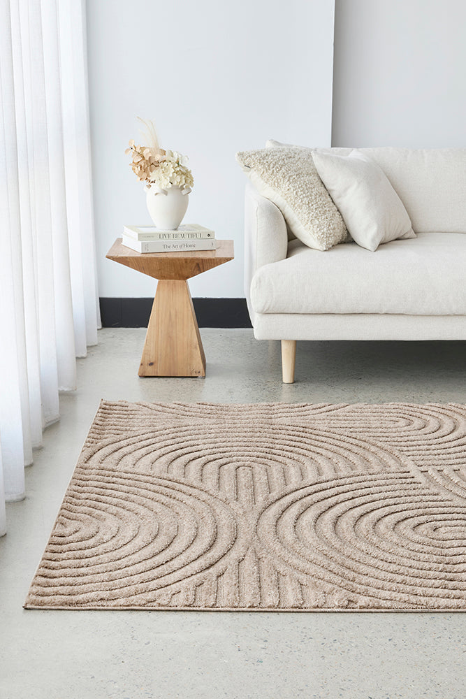 Haven Zina Sculpted Arches Latte Rug