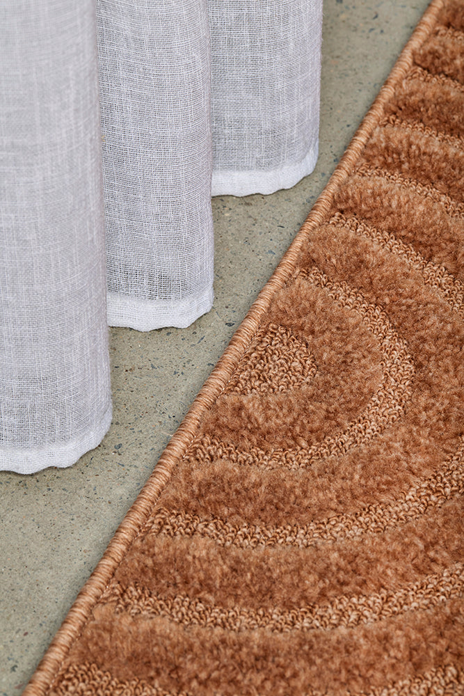 Haven Zina Sculpted Arches Rust Runner Rug