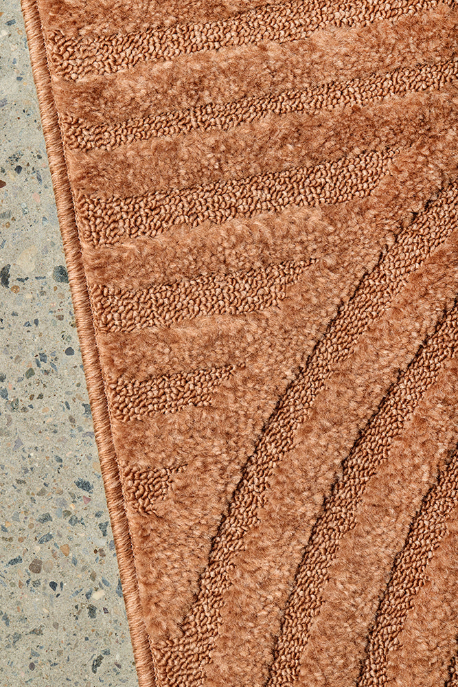 Haven Zina Sculpted Arches Rust Runner Rug