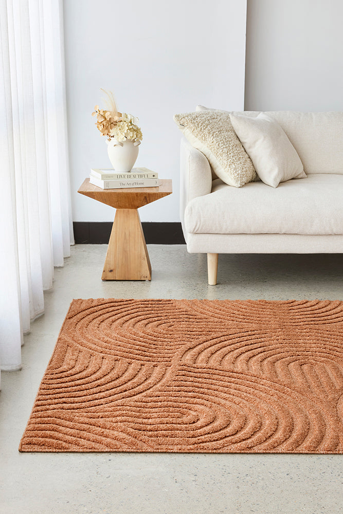 Haven Zina Sculpted Arches Rust Rug