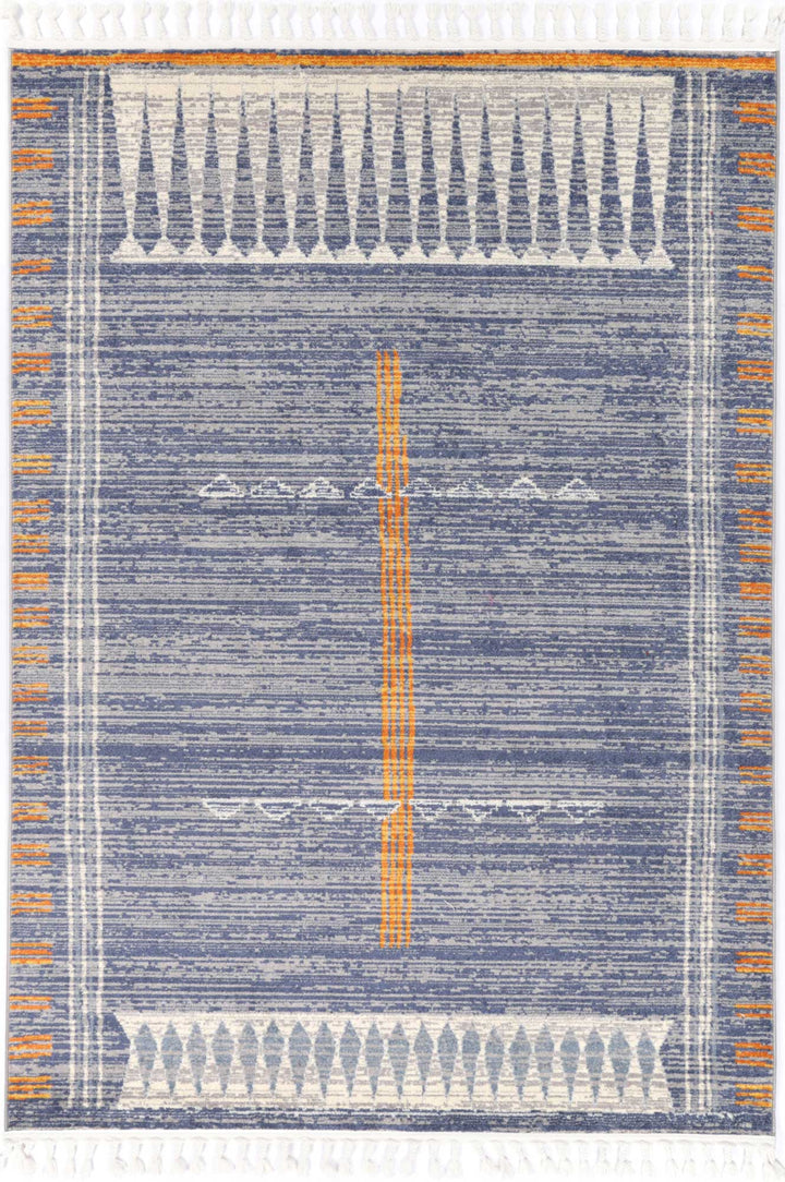 Inca Tribal Blue Hallway Runner