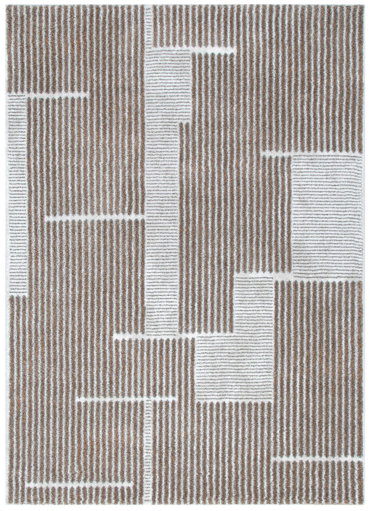 Indulgence Geo Lines Beige Grey Rug