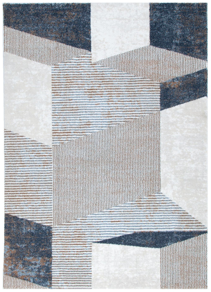 Indulgence Geometric Shapes Blue Multi Rug