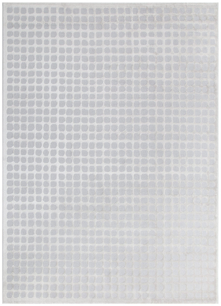 Jade Geometric Shapes Grey Rug