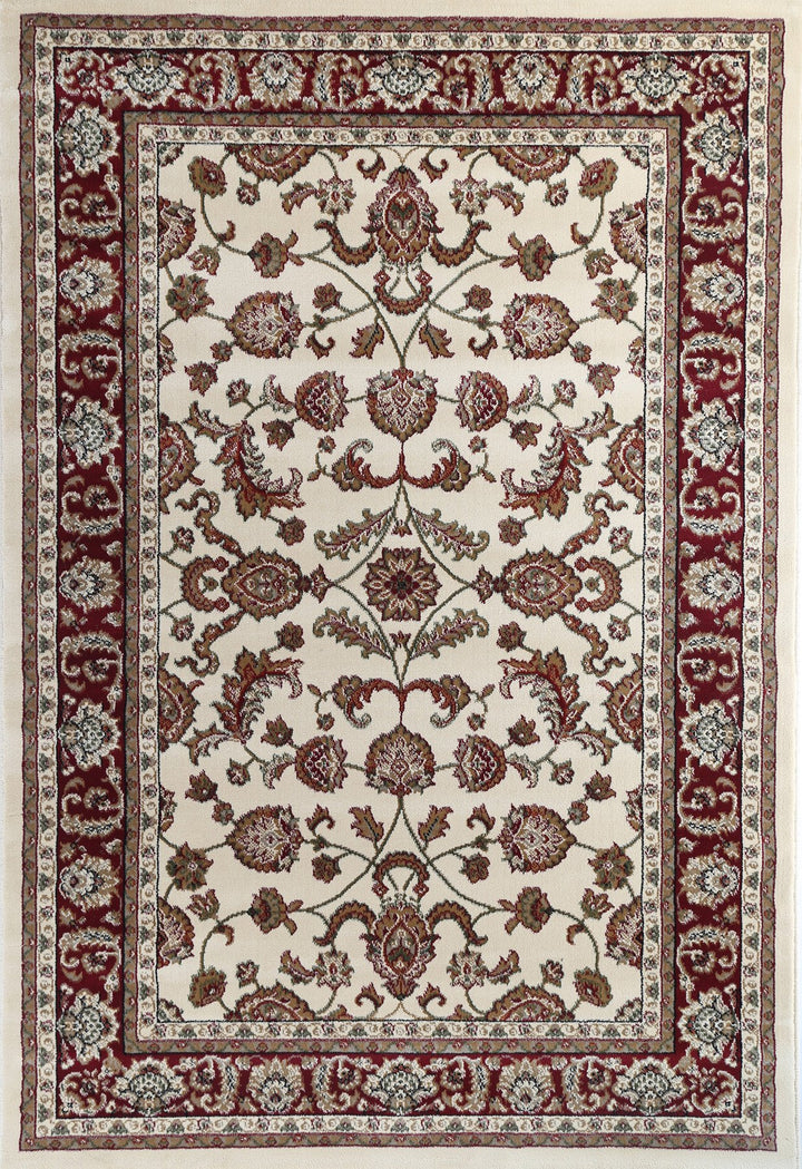 Julian Ornate Cream Traditional Bordered Ikat Rug