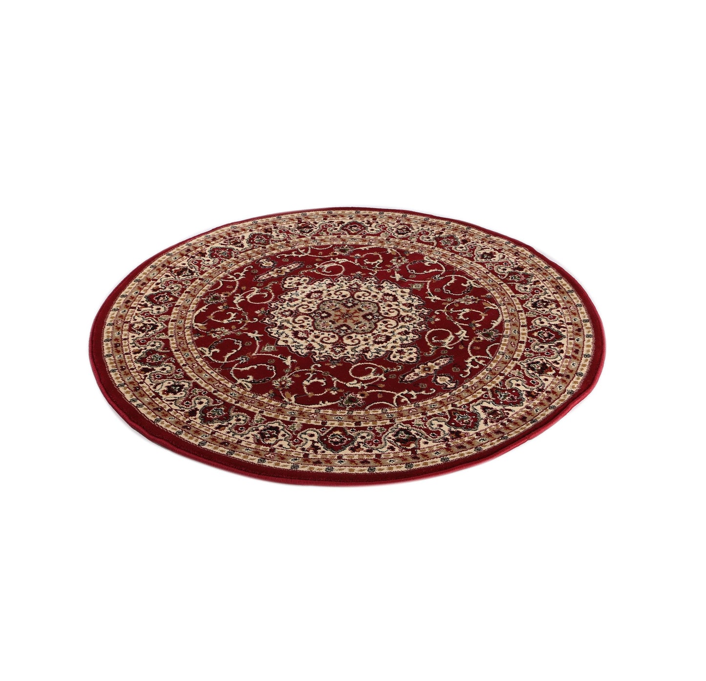 Julian Ornate Red Bordered Traditional Flowered Rug