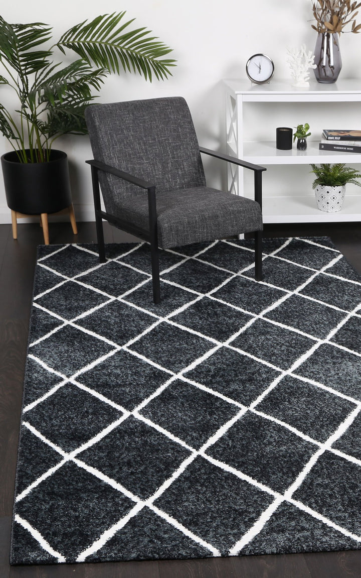 Kimberley Diamond Charcoal Rug