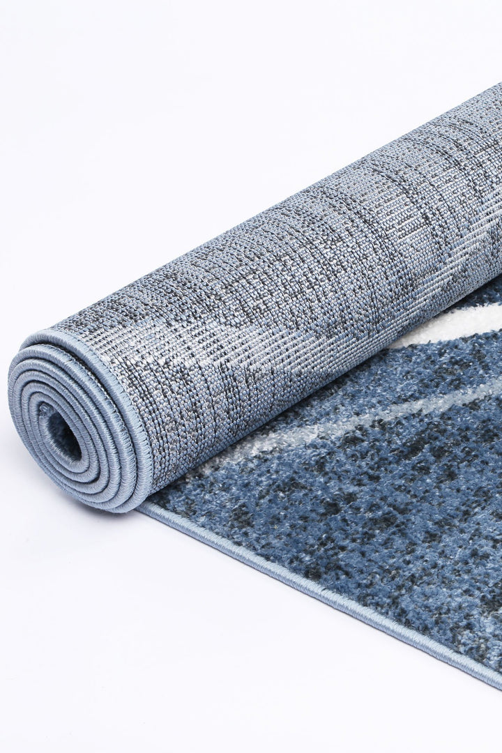 Kimberley Abstract Stripe Blue Rug