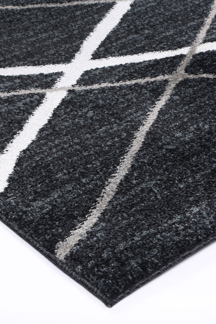 Kimberley Abstract Stripe Charcoal Rug