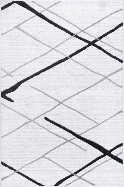 Kimberley Abstract Stripe White Rug