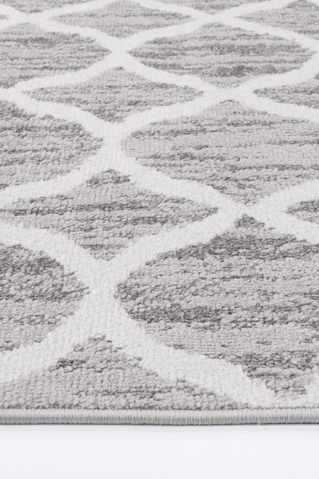 Kimberley Lattice Silver Rug