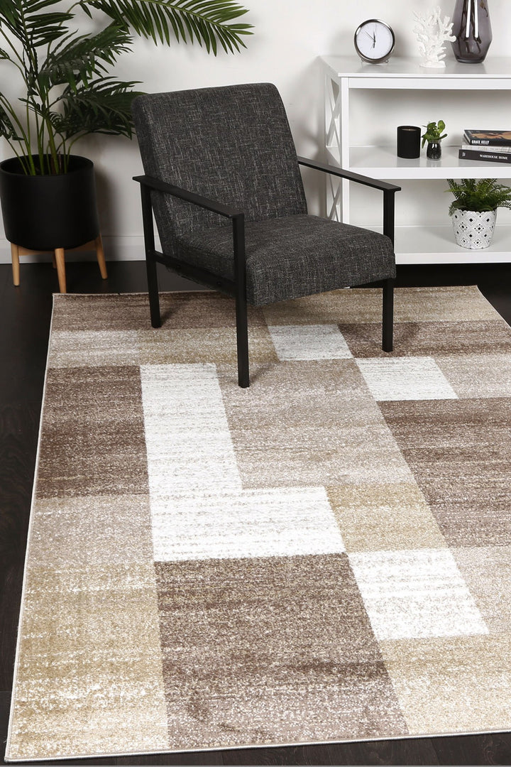 Kimberley Abstract Geometric Beige Rug