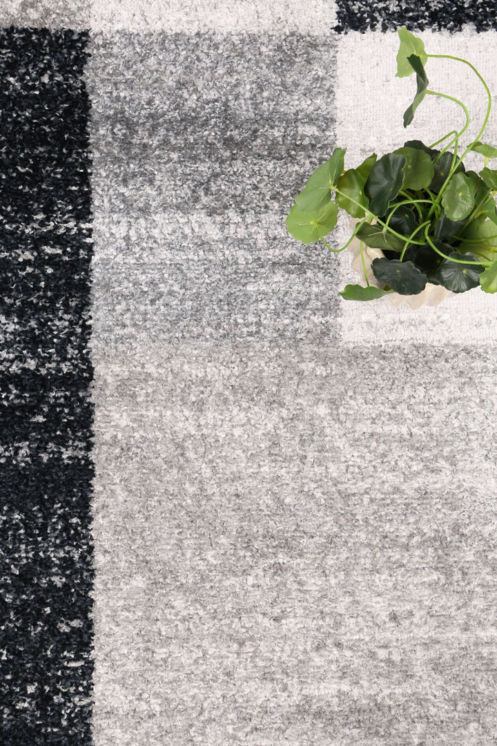 Kimberley Abstract Geometric Grey Rug