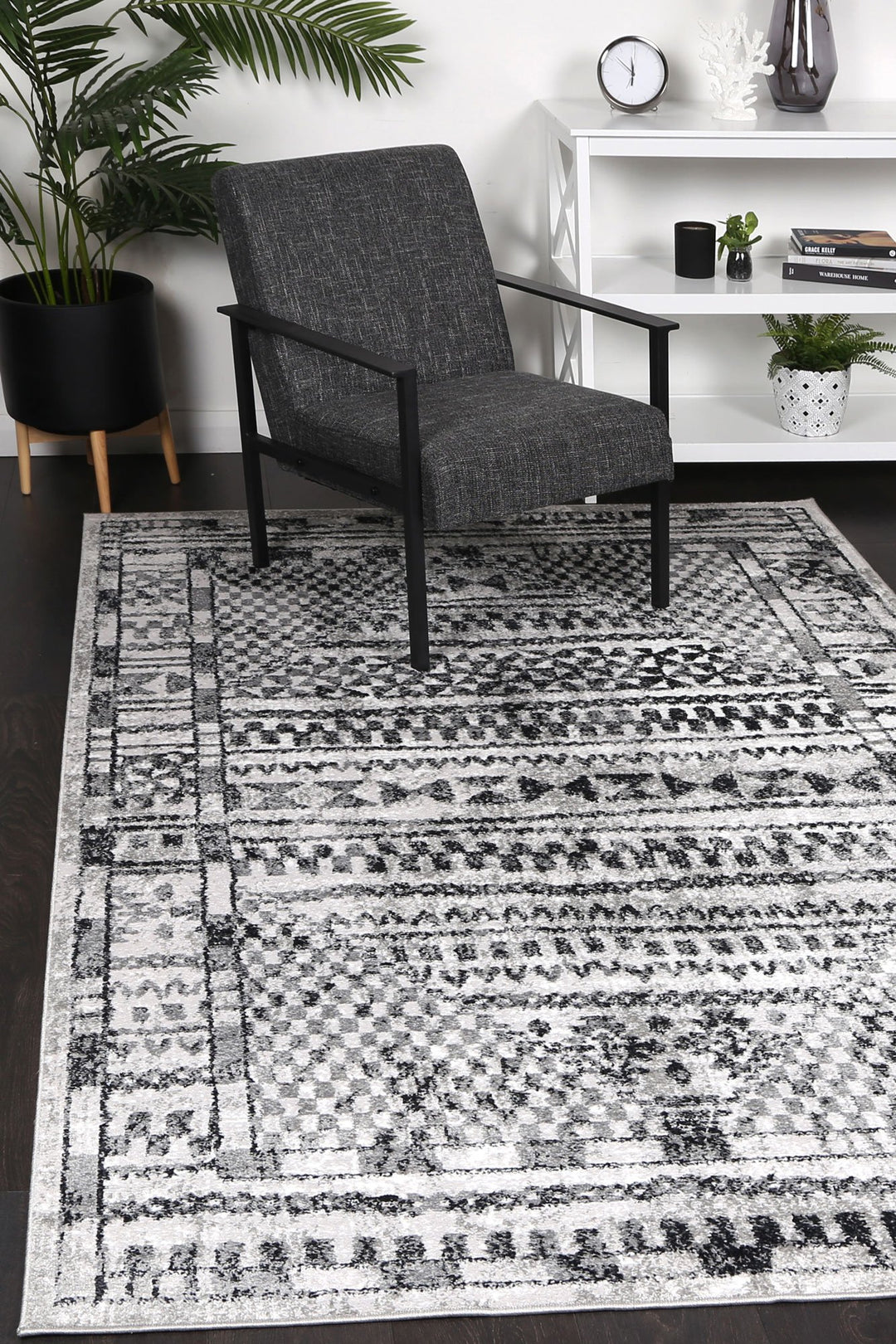 Kimberley Tribal Charcoal Rug