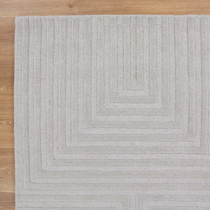 Les Nomades Felix Light Grey Wool Rug